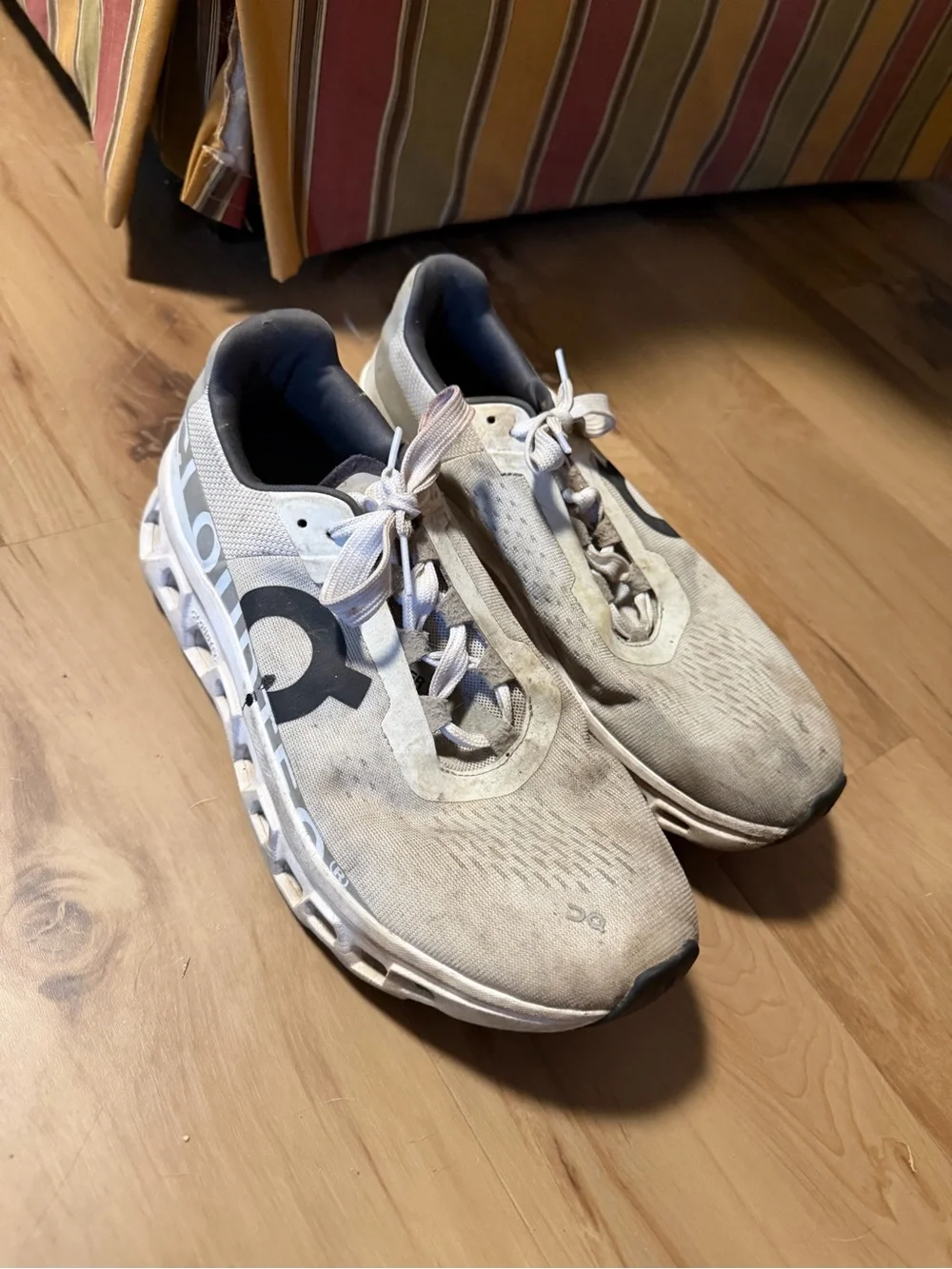 On Running Men's Athletic Shoes in Light Beige and Black